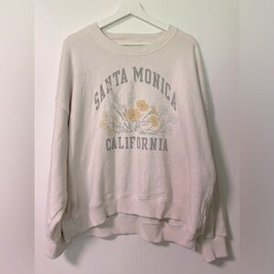 AE CREW NECK SWEATSHIRT - CREAM - SIZE US XL Santa Monica